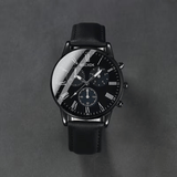 ⌚ Unisex Quartz Watch – Minimalist Black Dial with Roman Numerals | Elegant Watch for Men & Women ✨