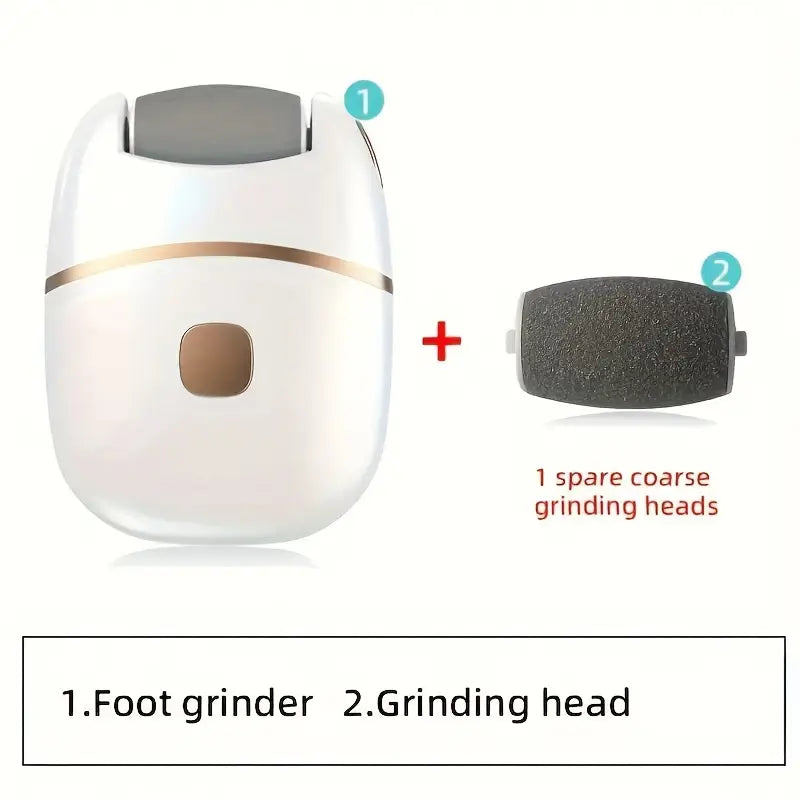 Rechargeable Electric Foot Polisher 💅| USB Rechargeable, Replaceable Heads, Portable Pedicure Tool 🌸