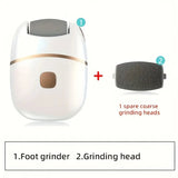Rechargeable Electric Foot Polisher 💅| USB Rechargeable, Replaceable Heads, Portable Pedicure Tool 🌸