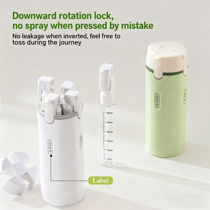 ✈️🧴 4PCS Travel Refill Bottle Set with Labels