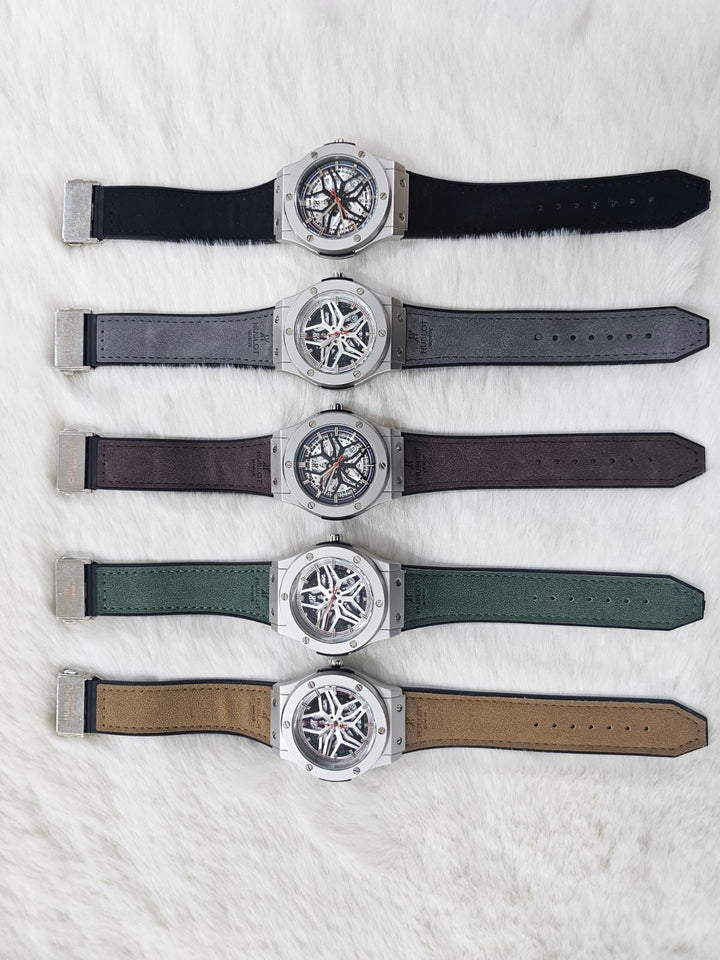 Luxury Skeleton Dial Men’s Watch with Magnetic Strap | Premium Designer Timepiece