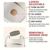 Rechargeable Electric Foot Polisher 💅| USB Rechargeable, Replaceable Heads, Portable Pedicure Tool 🌸