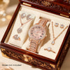 9PCS Women’s Elegant Quartz Watch & Jewellery Set
