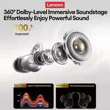 ThinkPlus Wireless Earbuds – Bluetooth Deep Bass, Noise Reduction, Long Battery Life, Touch Control,