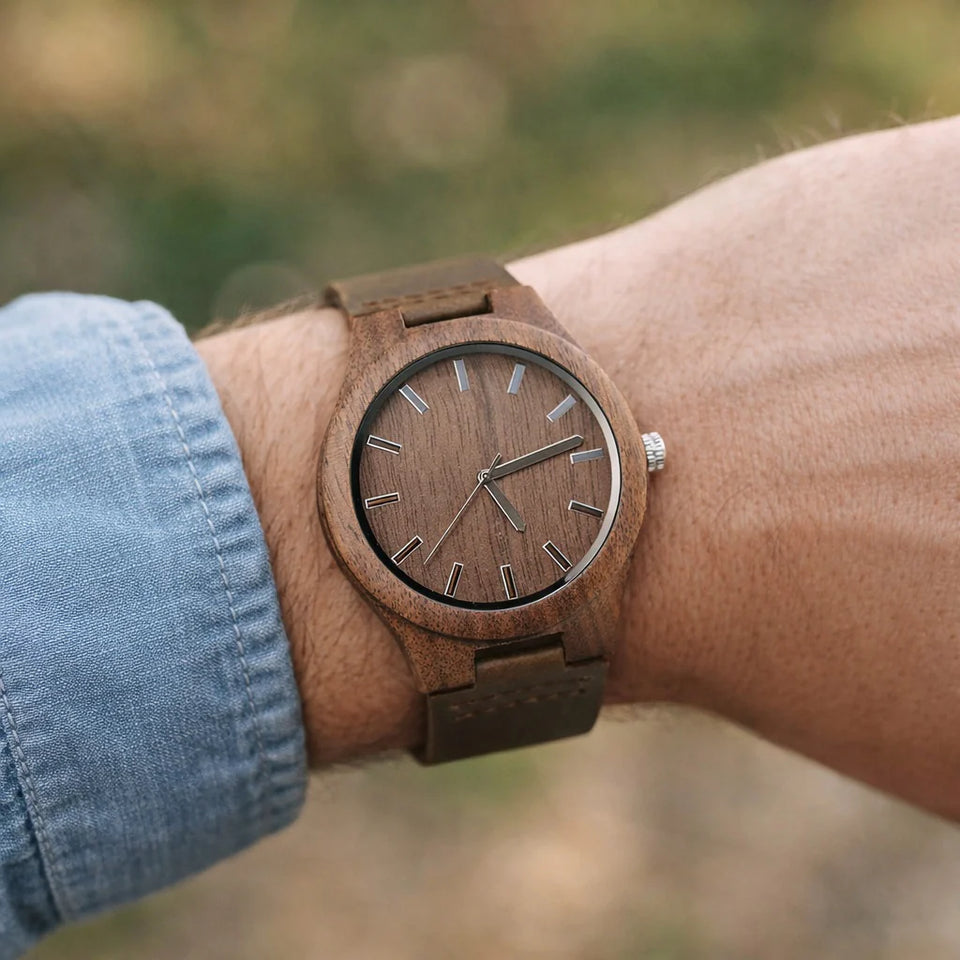 Stylish Men’s Walnut Wooden Watch