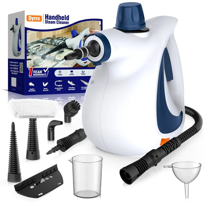 Multi-Surface Natural Steam Cleaner with 12 Accessories: Portable Power for Home
