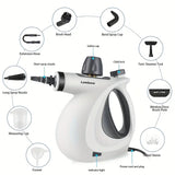 Multi-Surface Natural Steam Cleaner with 12 Accessories: Portable Power for Home