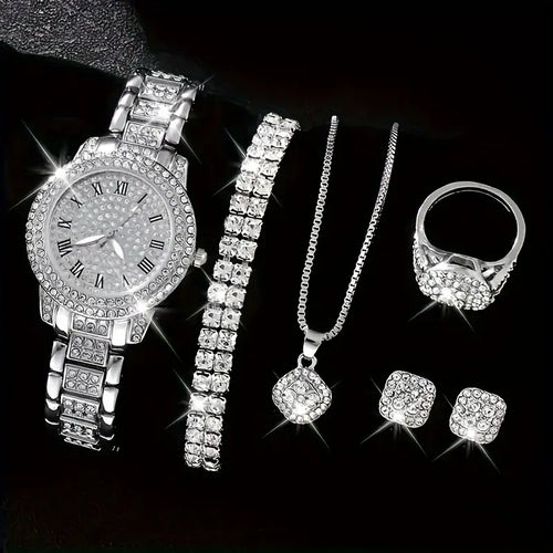 6pcs Luxury Fashion Women'S Jewelry Set